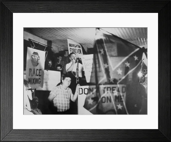 Framed Print : White Supremacy Rally Framed Print : White Supremacy Rally