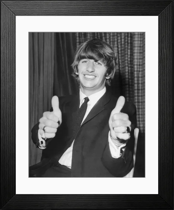 Framed Print : Ringo Starr Giving Thumbs Up Framed Print : Ringo Starr Giving Thumbs Up