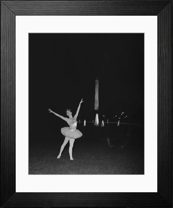 Framed Print : Maria Tallchief Dancing by Washington Monument Framed Print : Maria Tallchief Dancing by Washington Monument