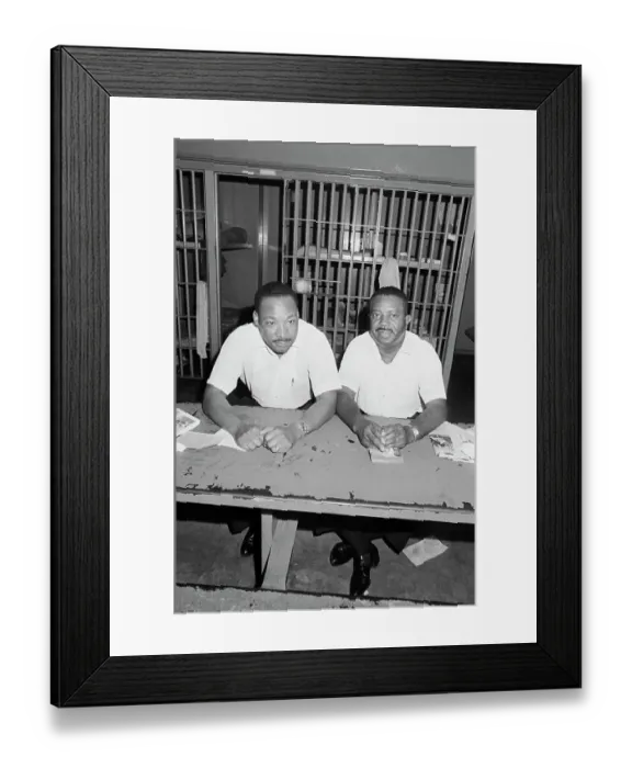 Framed Print : Dr. Martin Luther King and Rev. Ralph Abernathy in Jail Framed Print : Dr. Martin Luther King and Rev. Ralph Abernathy in Jail