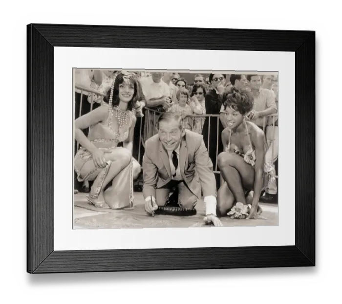 Framed Print : Milton Berle Signing in Cement at World's Fair Framed Print : Milton Berle Signing in Cement at World's Fair