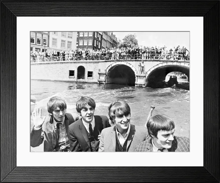 Framed Print : The Beatles Riding in a Boat Framed Print : The Beatles Riding in a Boat