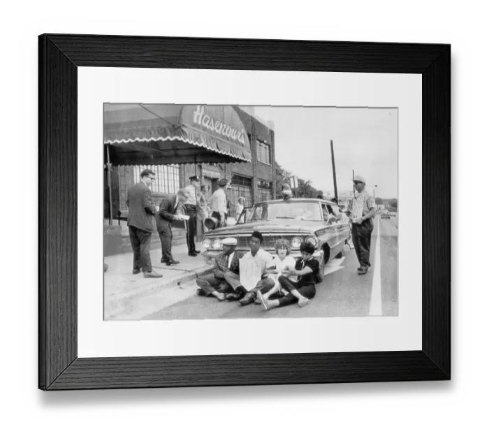 Framed Print : Civil Rights Demonstrators Arrested Framed Print : Civil Rights Demonstrators Arrested
