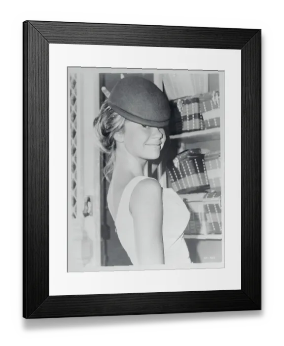 Framed Print : Hayley Mills with Hat Pulled Down Framed Print : Hayley Mills with Hat Pulled Down