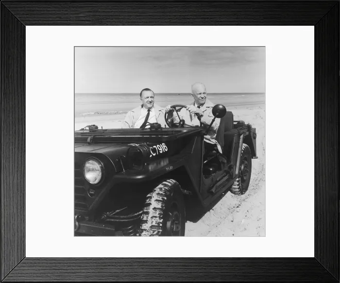 Framed Print : Walter Cronkite and Dwight Eisenhower at Normandy Framed Print : Walter Cronkite and Dwight Eisenhower at Normandy
