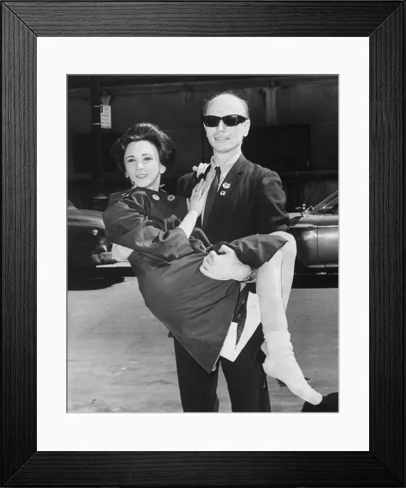 Framed Print : Julian Beck Carrying Wife Into Court Framed Print : Julian Beck Carrying Wife Into Court