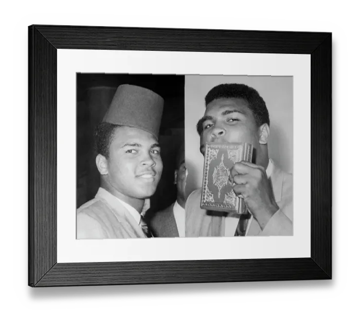 Framed Print : Cassius Clay Kissing The Koran Framed Print : Cassius Clay Kissing The Koran