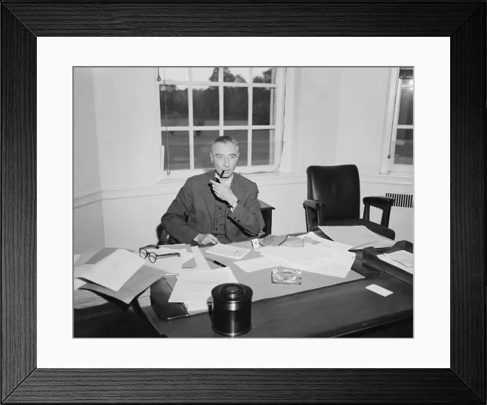 Framed Print : Dr. Oppenheimer Smoking At His Desk Framed Print : Dr. Oppenheimer Smoking At His Desk