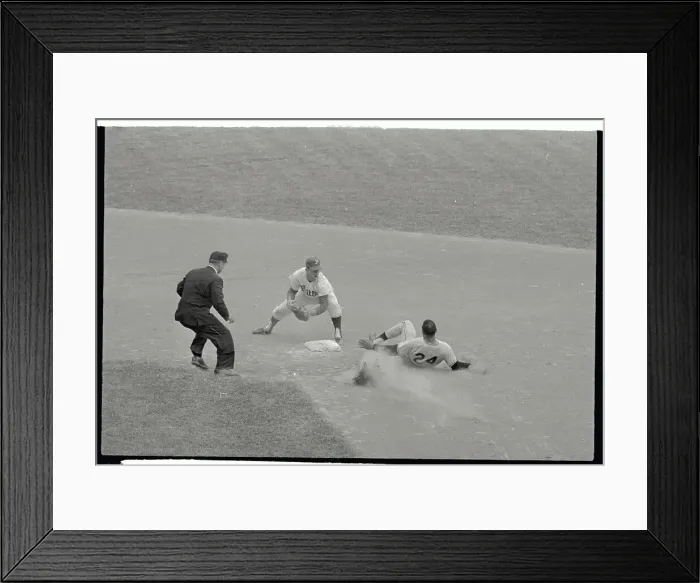 Framed Print : Willie Mays and Cookie Rojas in Second Base Action Framed Print : Willie Mays and Cookie Rojas in Second Base Action