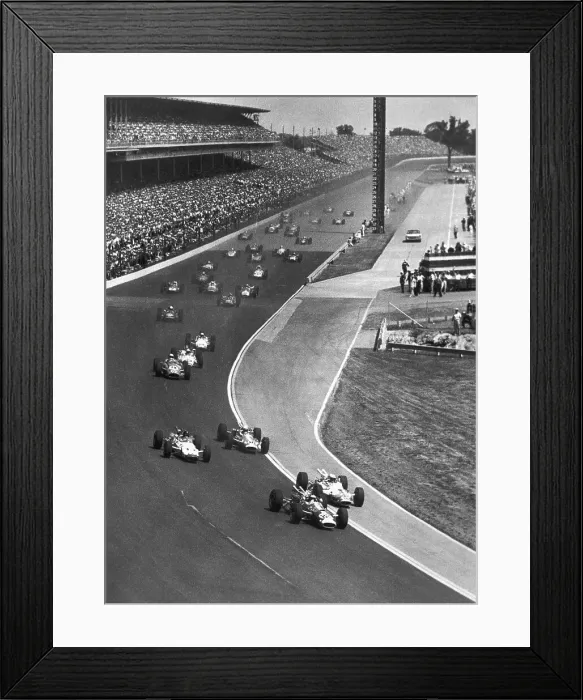 Framed Print : Cars Racing at Indianapolis Speedway Framed Print : Cars Racing at Indianapolis Speedway