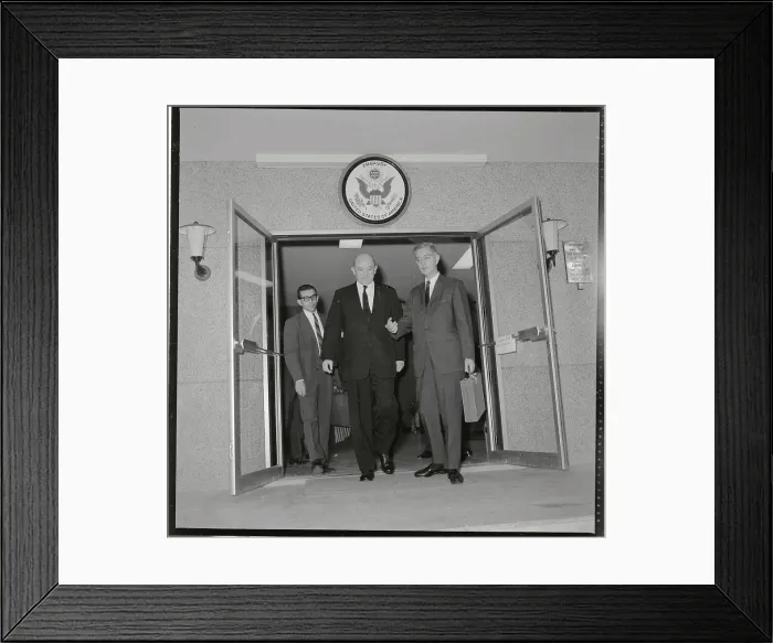 Framed Print : Dean Rusk with Graham Martin
