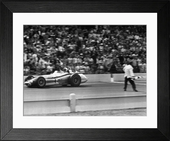Framed Print : A.J. Foyt Crossing Finish Line Framed Print : A.J. Foyt Crossing Finish Line