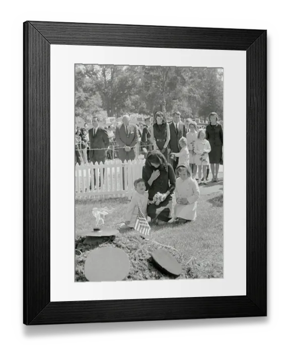 Framed Print : Kennedy Family Visit JKF's Grave Framed Print : Kennedy Family Visit JKF's Grave