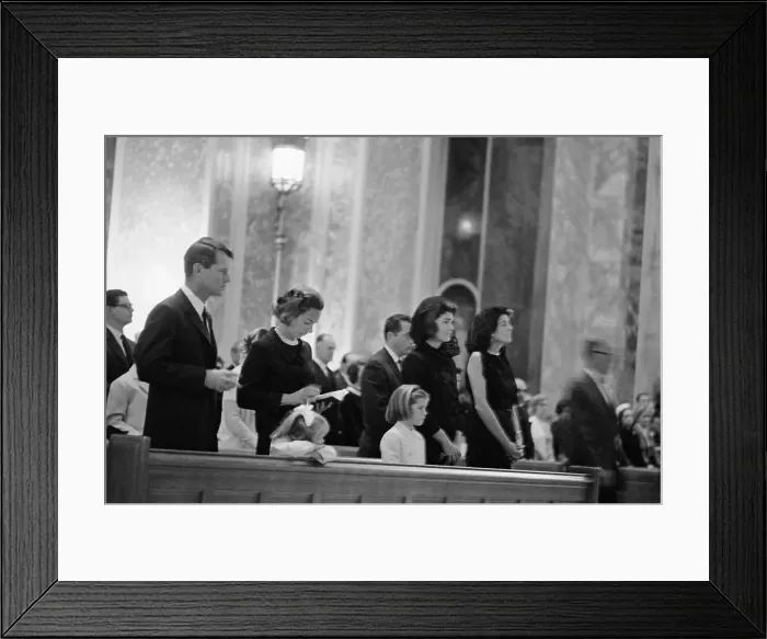 Framed Print : Kennedy Family Members Attending Mass for John F. Kennedy Framed Print : Kennedy Family Members Attending Mass for John F. Kennedy