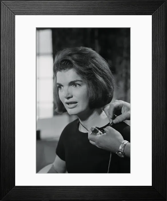 Framed Print : Jacqueline Kennedy Having Wires Adjusted Framed Print : Jacqueline Kennedy Having Wires Adjusted