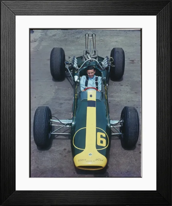Framed Print : Jim Clark and His Race Car Framed Print : Jim Clark and His Race Car