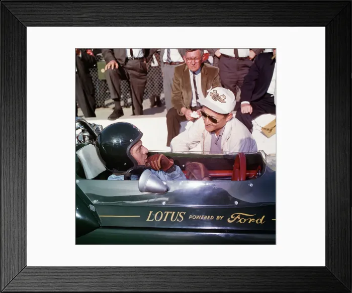 Framed Print : Jim Clark Speaking to Crew Member Framed Print : Jim Clark Speaking to Crew Member