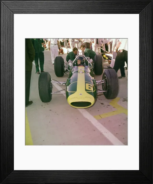 Framed Print : Mechanics Examining Race Car Framed Print : Mechanics Examining Race Car