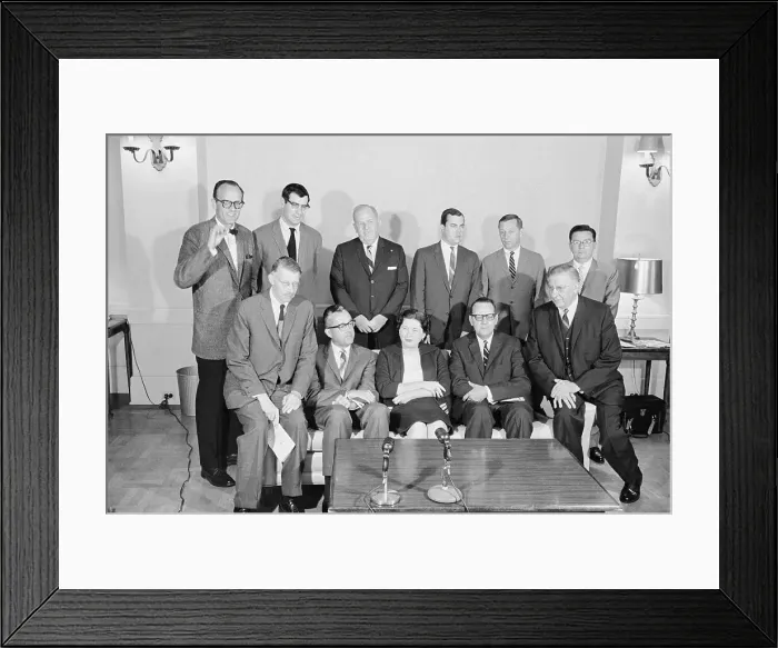 Framed Print : 1964 Pulitzer Prize Winners in Journalism Posing Framed Print : 1964 Pulitzer Prize Winners in Journalism Posing