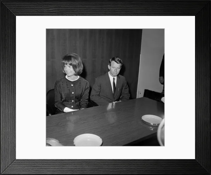 Framed Print : Portrait of Jackie Kennedy with Robert Kennedy Framed Print : Portrait of Jackie Kennedy with Robert Kennedy