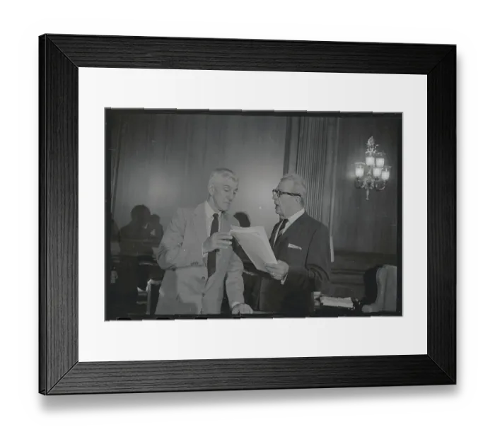 Framed Print : Sen. Leverett Santonstall Speaking with Everett Dirksen