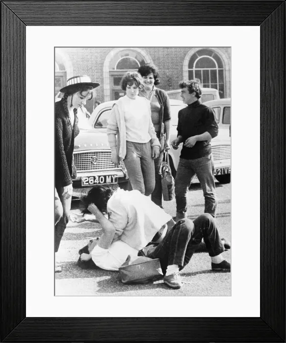 Framed Print : Two Girls of Opposing Gangs Fighting Framed Print : Two Girls of Opposing Gangs Fighting