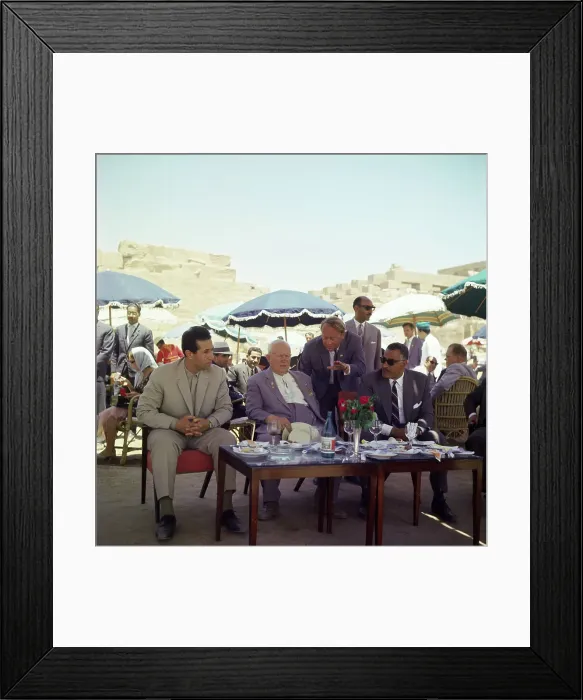 Framed Print : Nikita Khrushchev, Gamel Abdel Nasser, and Ben Bella