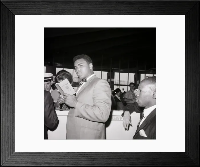 Framed Print : Muhammad Ali Holding Passport Framed Print : Muhammad Ali Holding Passport