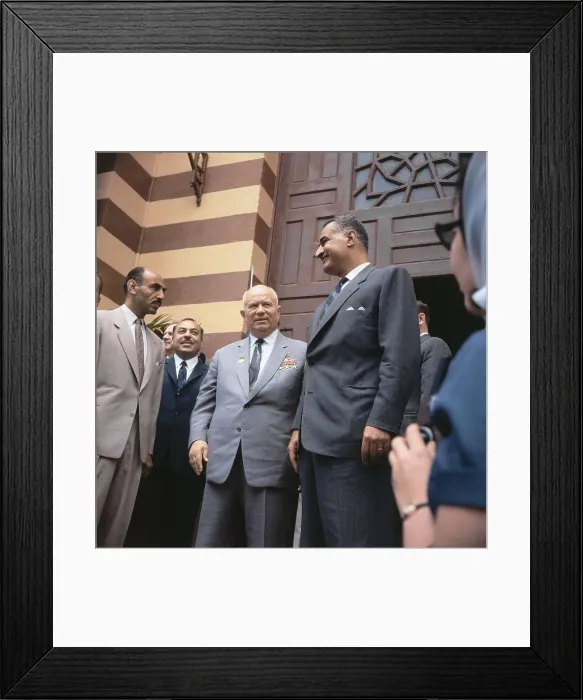 Framed Print : Nikita Khrushchev with Gamal Abdel Nasser Framed Print : Nikita Khrushchev with Gamal Abdel Nasser