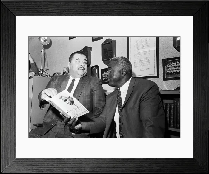 Framed Print : Jackie Robinson And Roy Campanella Framed Print : Jackie Robinson And Roy Campanella