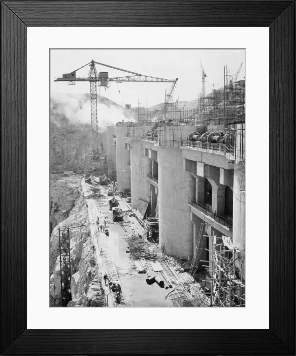 Framed Print : Construction of the Aswan High Dam Framed Print : Construction of the Aswan High Dam