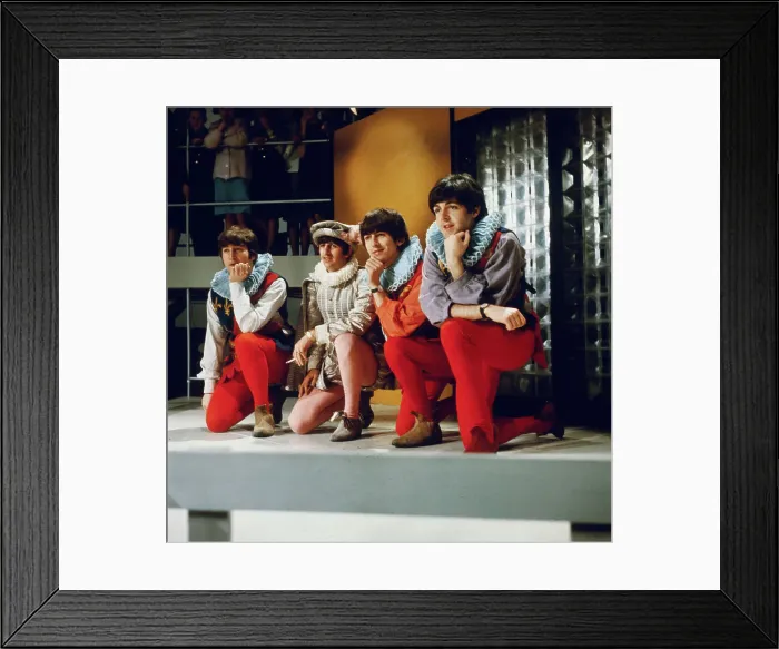 Framed Print : Portrait of the Beatles in Costume Framed Print : Portrait of the Beatles in Costume