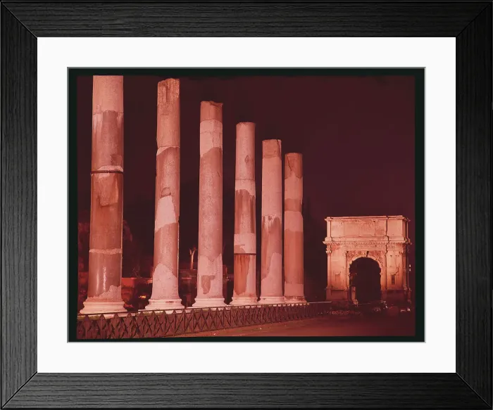 Framed Print : Roman Forum Columns with Arch in Background Framed Print : Roman Forum Columns with Arch in Background