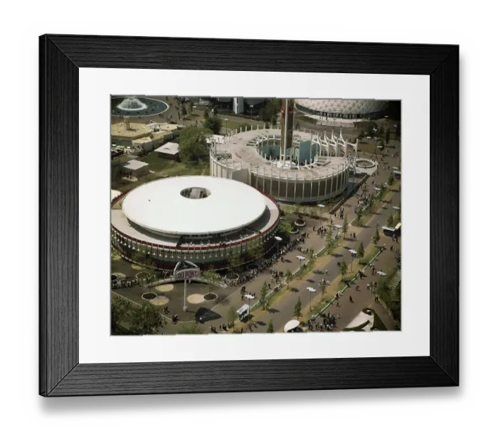 Framed Print : Dupont and Coca Cola Pavilions Framed Print : Dupont and Coca Cola Pavilions