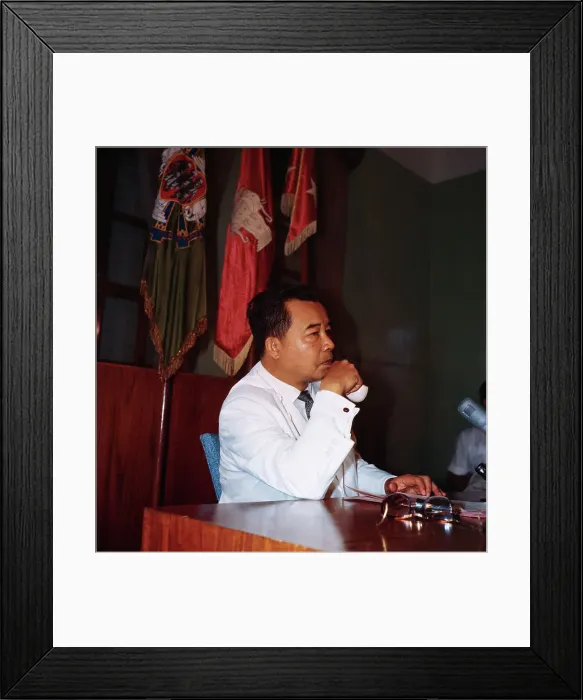 Framed Print : Souvanna Phouma Attending a Press Conference