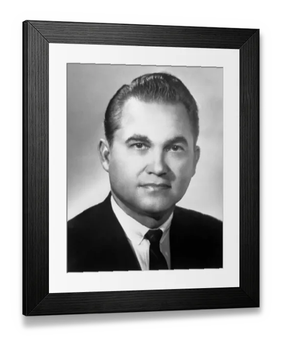 Framed Print : Portrait of Alabama Governor George C Wallace Framed Print : Portrait of Alabama Governor George C Wallace