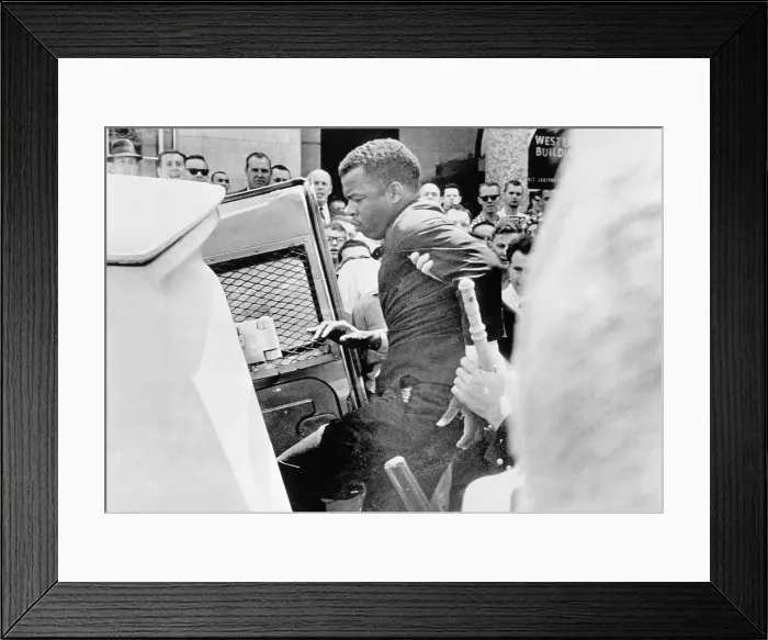 Framed Print : John Lewis Being Arrested in Nashville Framed Print : John Lewis Being Arrested in Nashville