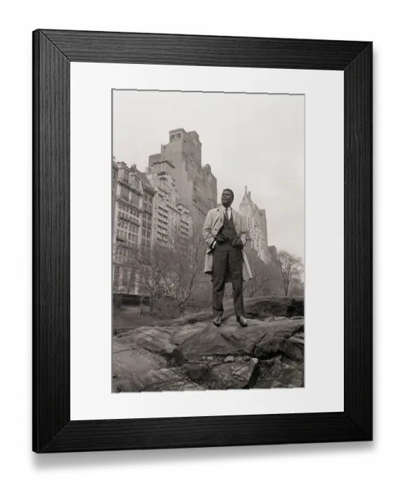 Framed Print : Actor Sidney Poitier in Central Park