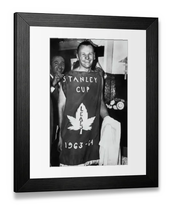 Framed Print : Maple Leafs Goalie Celebrating Stanley Cup Victory Framed Print : Maple Leafs Goalie Celebrating Stanley Cup Victory