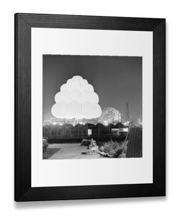 Framed Print : World's Fair Buildings at Night
