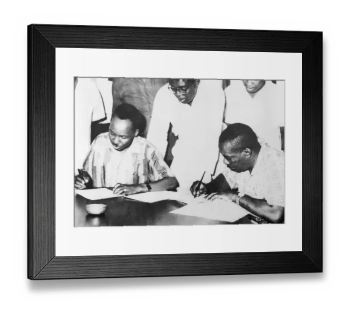 Framed Print : Pres Nyerere and Karume Sign Union Articles Framed Print : Pres Nyerere and Karume Sign Union Articles