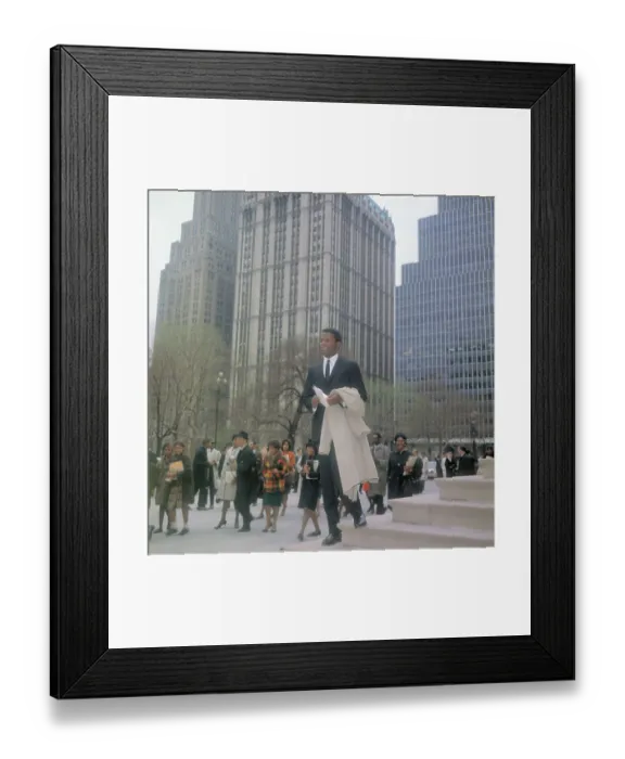 Framed Print : Sidney Poitier in City Framed Print : Sidney Poitier in City