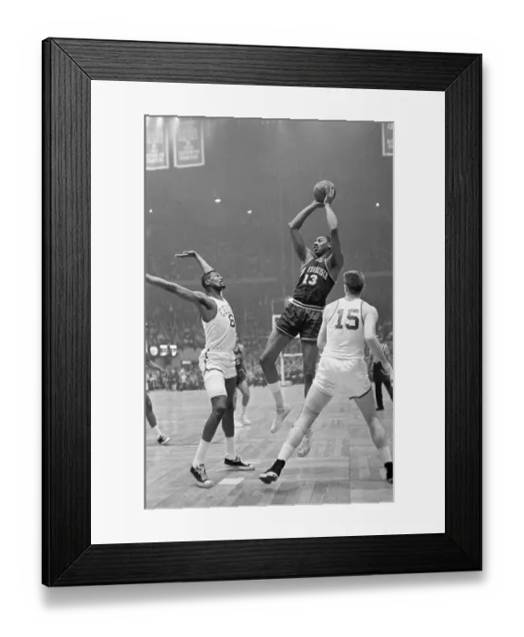 Framed Print : Wilt Chamberlain Taking Jump Shot