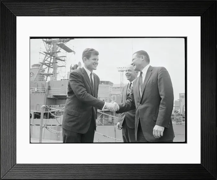 Framed Print : Robert McNamara and Edward Kennedy Shaking Hands Framed Print : Robert McNamara and Edward Kennedy Shaking Hands