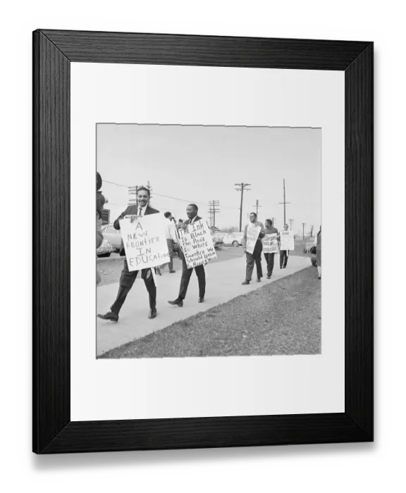 Framed Print : Protesters Carrying Signs Framed Print : Protesters Carrying Signs