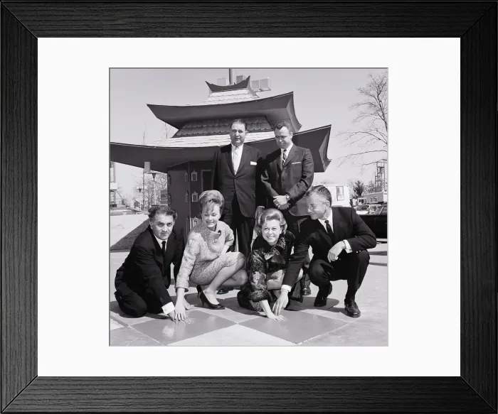 Framed Print : Federico Fellini and Wife Press Hands in Concrete Framed Print : Federico Fellini and Wife Press Hands in Concrete