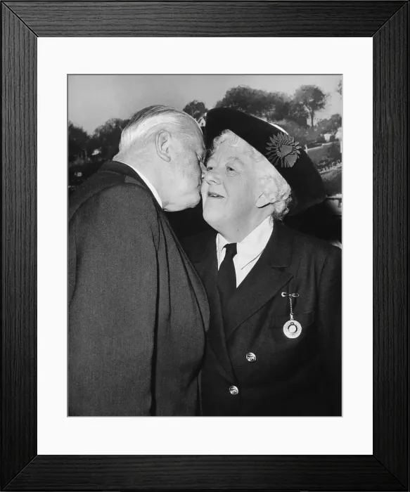 Framed Print : Margaret Rutherford Kissed By Husband Framed Print : Margaret Rutherford Kissed By Husband