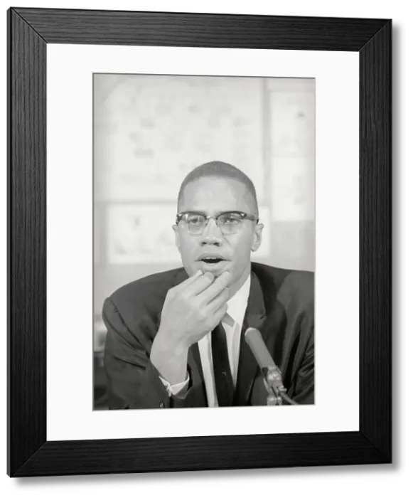 Framed Print : Malcolm X In Detroit Framed Print : Malcolm X In Detroit