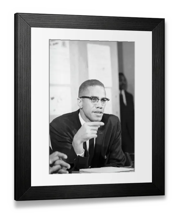 Framed Print : Malcolm X At Detroit Press Conference Framed Print : Malcolm X At Detroit Press Conference