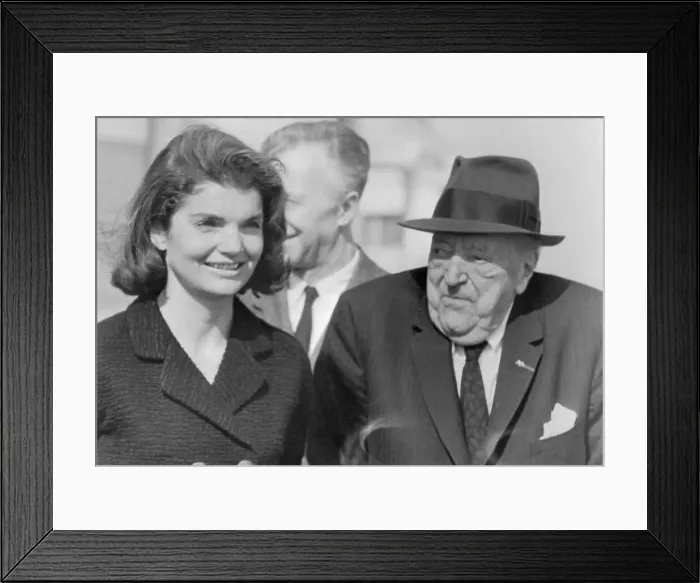 Framed Print : Jackie Kennedy Chatting with Mies Van Der Rohe Framed Print : Jackie Kennedy Chatting with Mies Van Der Rohe